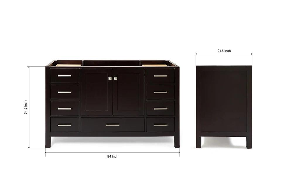 Ariel cambridge (54") single sink base cabinet