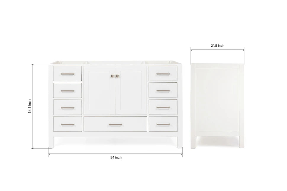 Ariel cambridge (54") single sink base cabinet