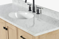 Ariel cambridge (54-55) in. single oval sink vanity with (0.75,1.5,2) in countertop