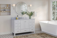 Ariel Cambridge 54-55 in. single rectangle sink vanity with (0.75, 1.5, 2)in countertops