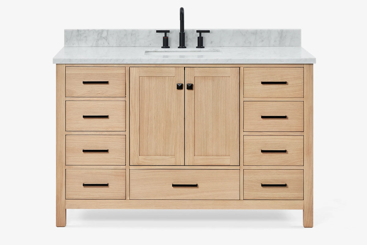 Ariel Cambridge 54-55 in. single rectangle sink vanity with (0.75, 1.5, 2)in countertops