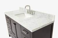 Ariel Cambridge 54-55 in. single rectangle sink vanity with (0.75, 1.5, 2)in countertops