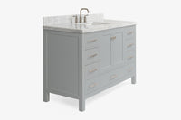Ariel Cambridge 54-55 in. single rectangle sink vanity with (0.75, 1.5, 2)in countertops