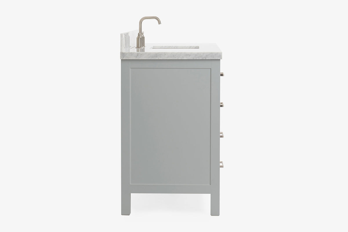 Ariel Cambridge 54-55 in. single rectangle sink vanity with (0.75, 1.5, 2)in countertops
