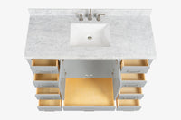 Ariel Cambridge 54-55 in. single rectangle sink vanity with (0.75, 1.5, 2)in countertops