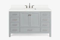 Ariel Cambridge 54-55 in. single rectangle sink vanity with (0.75, 1.5, 2)in countertops