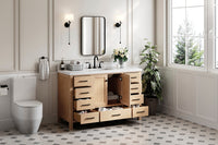 Ariel Cambridge 54-55 in. single rectangle sink vanity with (0.75, 1.5, 2)in countertops