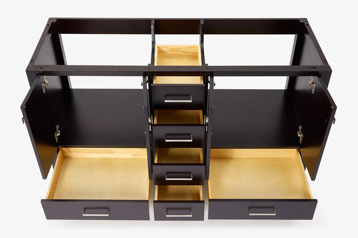 Ariel cambridge (60"& 66") double sink base cabinet.