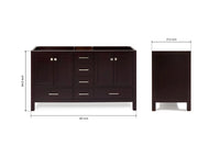 Ariel cambridge (60"& 66") double sink base cabinet.