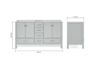 Ariel cambridge (60"& 66") double sink base cabinet.