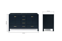 Ariel cambridge (60"& 66") double sink base cabinet.
