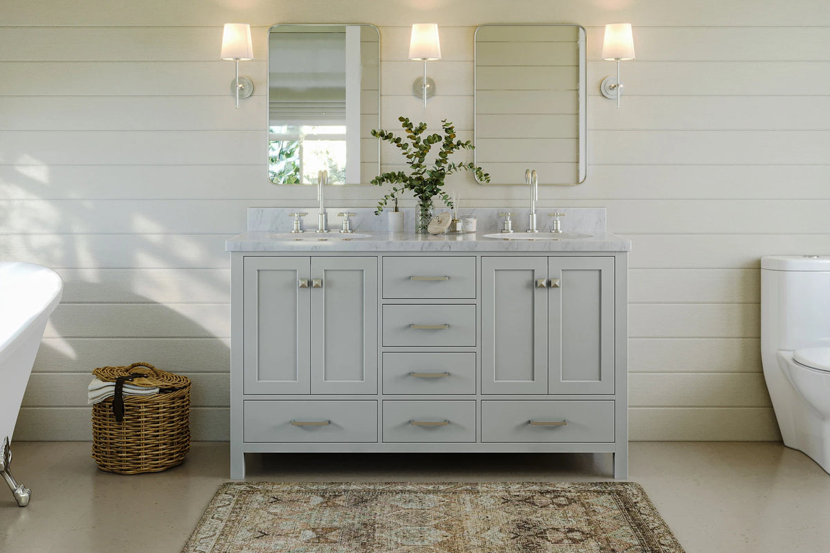 Ariel cambridge (60"& 66") double sink base cabinet.