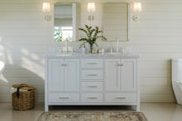 Ariel cambridge (60"& 66") double sink base cabinet.