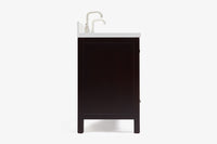 Ariel cambridge( 60 in , 61 in )  double rectangle sink vanity with Marble (0.75 in, 1.5 in, 2 in) countertop