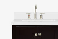 Ariel cambridge( 60 in , 61 in )  double rectangle sink vanity with Marble (0.75 in, 1.5 in, 2 in) countertop