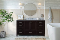 Ariel cambridge 60-61 in. single rectangle sink vanity with (0.75, 1.5, 2) in countertop