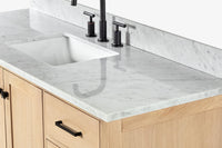 Ariel cambridge 60-61 in. single rectangle sink vanity with (0.75, 1.5, 2) in countertop