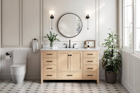 Ariel cambridge 60-61 in. single rectangle sink vanity with (0.75, 1.5, 2) in countertop