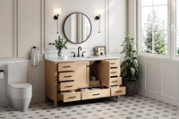 Ariel cambridge 60-61 in. single rectangle sink vanity with (0.75, 1.5, 2) in countertop