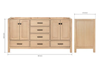 Ariel cambridge (60"& 66") double sink base cabinet.