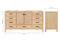 Ariel cambridge (66") single sink base cabinet.