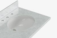 Ariel cambridge (66"&67") in double oval sink bathroom vanity with marble countertop (0.75" & 1.5").