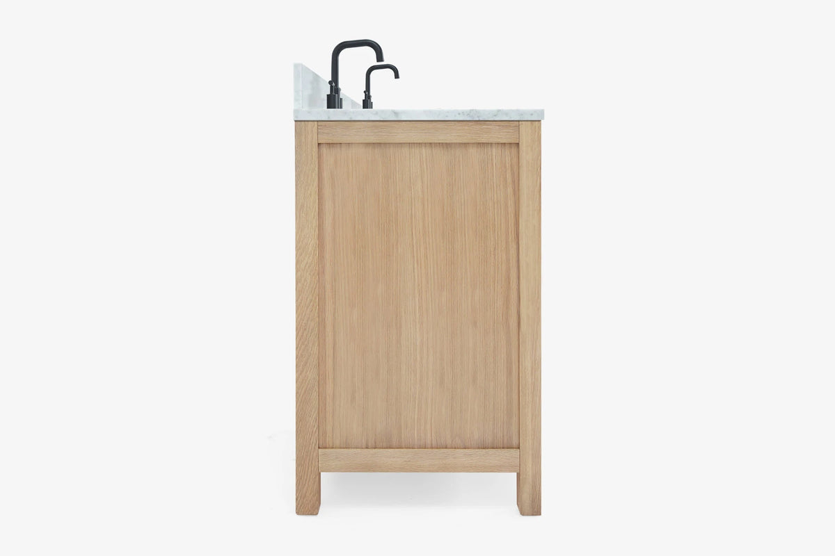 Ariel cambridge (66"&67") in double oval sink bathroom vanity with marble countertop (0.75" & 1.5").