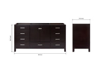Ariel cambridge (66") single sink base cabinet.