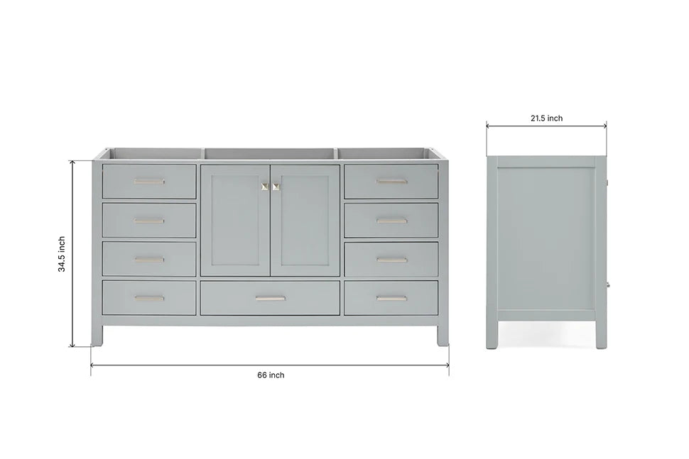 Ariel cambridge (66") single sink base cabinet.