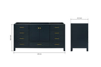Ariel cambridge (66") single sink base cabinet.
