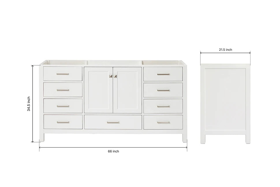 Ariel cambridge (66") single sink base cabinet.