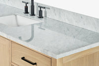Ariel cambridge 66-67 inch single rectangle sink vanity with countertop with (0.75,1.5)in edge