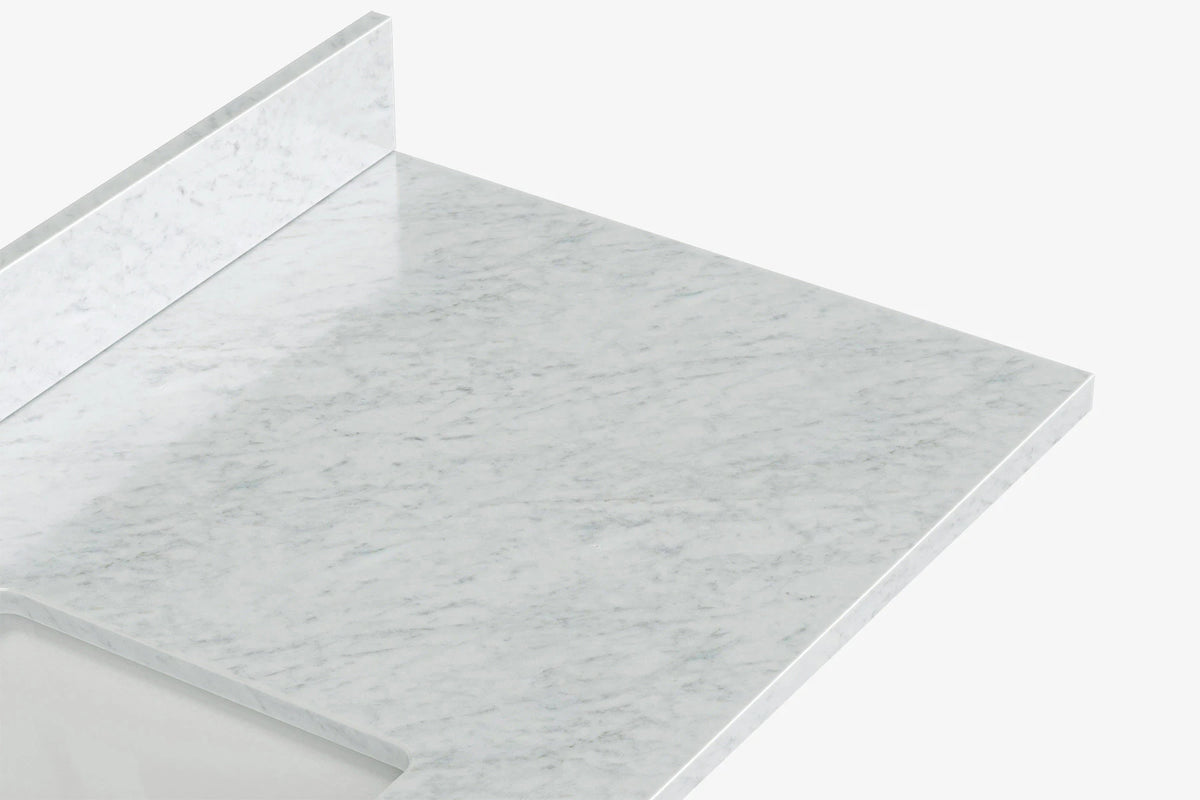 Ariel cambridge 66-67 inch single rectangle sink vanity with countertop with (0.75,1.5)in edge