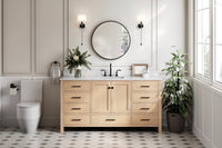 Ariel cambridge 66-67 inch single rectangle sink vanity with countertop with (0.75,1.5)in edge