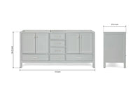 Ariel cambridge (72") double sink base cabinet.