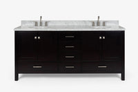 Ariel cambridge (73") double oval sink vanity set.