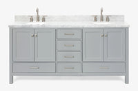 Ariel cambridge (73") double oval sink vanity set.