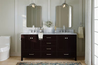 Ariel cambridge (73") double oval sink vanity set.