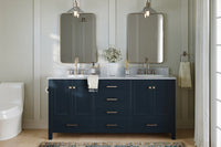 Ariel cambridge (73") double oval sink vanity set.