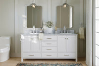 Ariel cambridge (73") double oval sink vanity set.