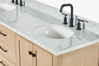 Ariel cambridge (73") double oval sink vanity set.