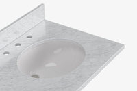 Ariel cambridge (73") double oval sink vanity set.