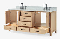 Ariel cambridge (73") double oval sink vanity set.