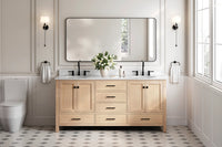 Ariel cambridge (73") double oval sink vanity set.