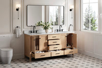 Ariel cambridge (73") double oval sink vanity set.