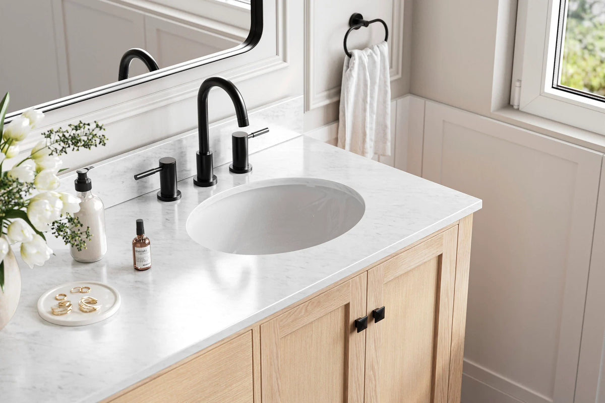 Ariel cambridge (73") double oval sink vanity set.