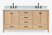 Ariel cambridge (73") double oval sink vanity set.