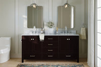 Ariel cambridge 72-73in. bathroom vanity double rectangle sink vanity with (0.75, 1.5, 2)in countertop