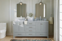 Ariel cambridge 72-73in. bathroom vanity double rectangle sink vanity with (0.75, 1.5, 2)in countertop
