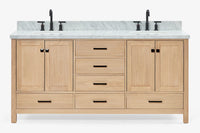 Ariel cambridge (73") double oval sink vanity set.